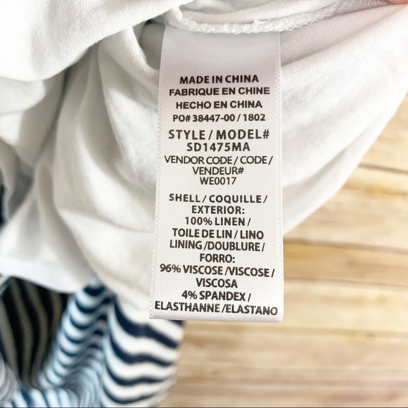 Splendid x Margherita Positano Linen Slipdress Asymmetrical Black White Summer - Picture 8 of 8